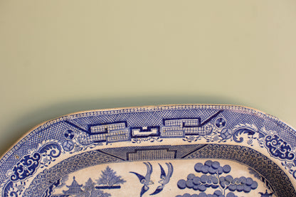 Vintage Blue Willow Platter