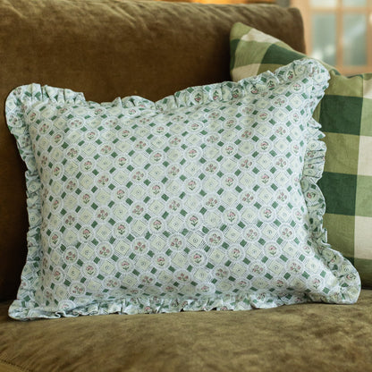 Spring Bloom Ruffled Pillow