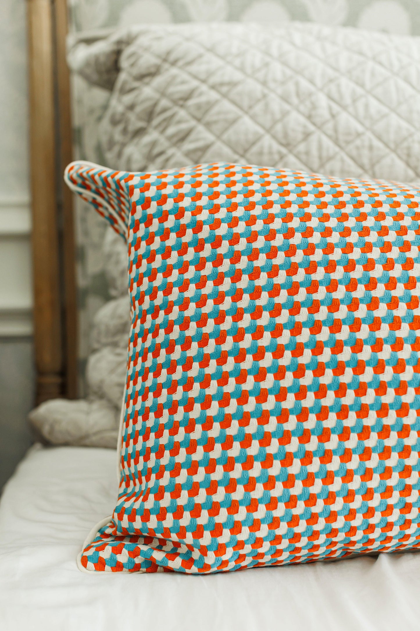 Milo Bedding Collection, Orange & Blue