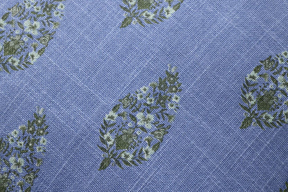 Periwinkle Block Print Pillow, 22"x22"