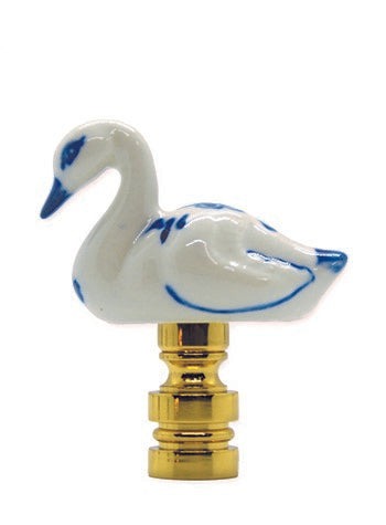 Porcelain Swan Finial