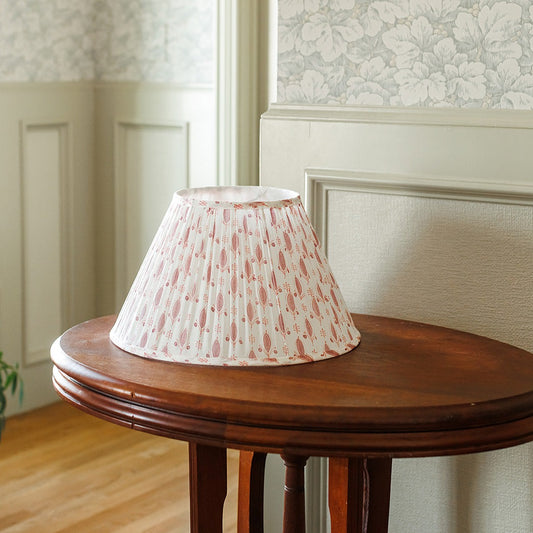 Pleated Pink Blokette Lampshade