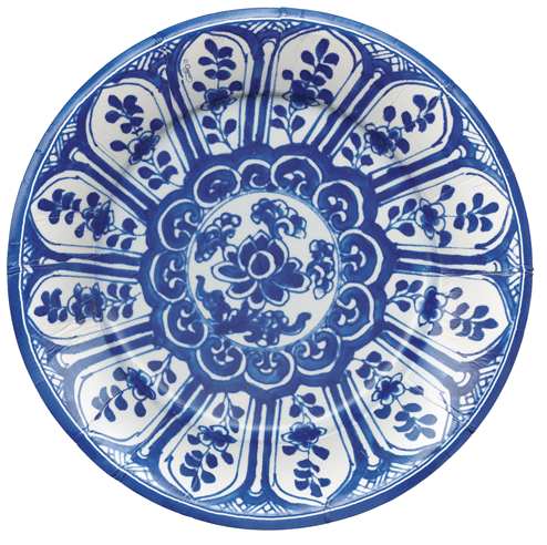 Indigo Garden Paper Plates, Salad/Dessert