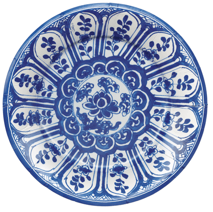 Indigo Garden Paper Plates, Salad/Dessert