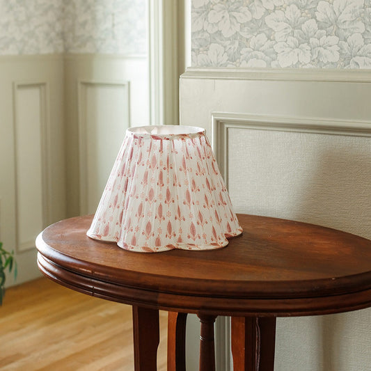 Scalloped Pink Blokette Lampshade
