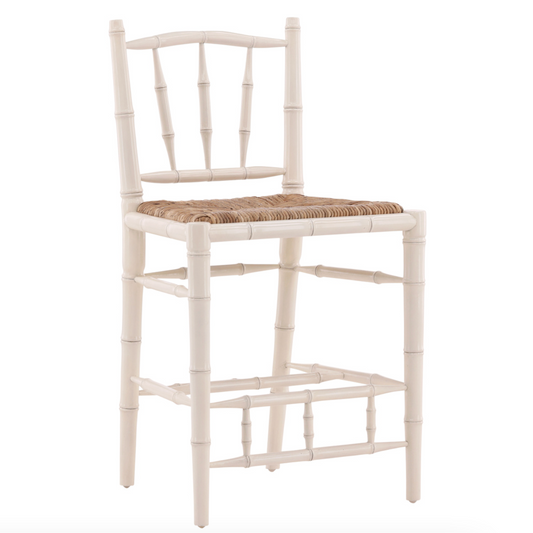 Cream Bamboo Counter Stool