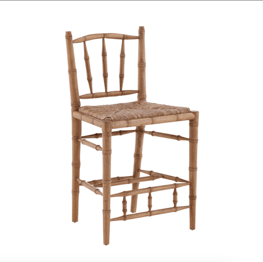 Natural Bamboo Counter Stool - OAKSTREET SHOPPE