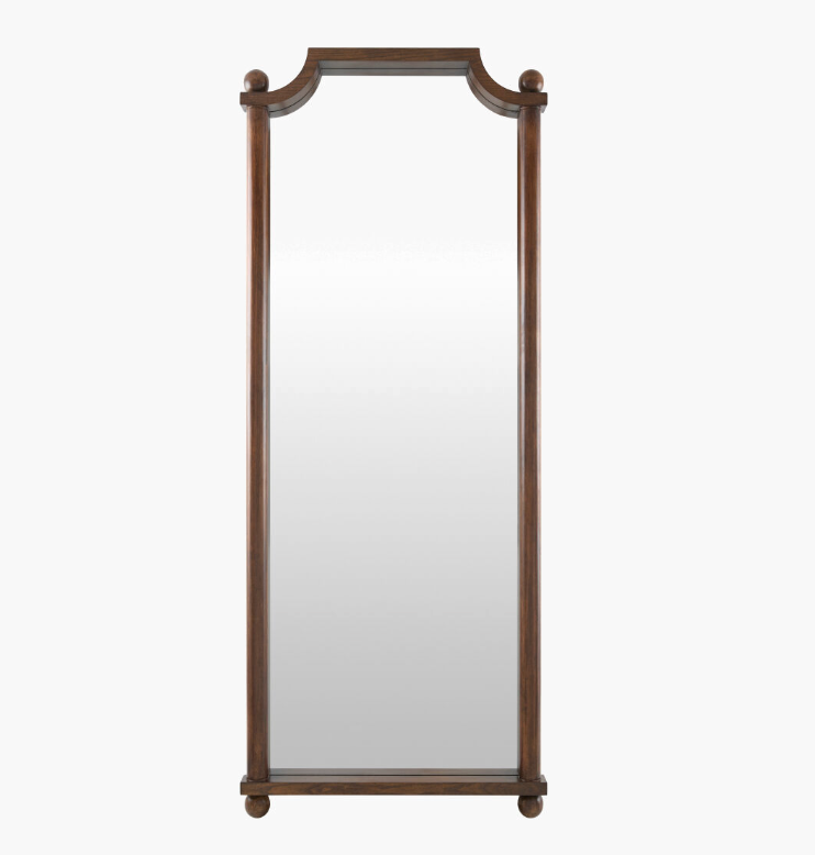 Ball Finial Floor Length Mirror