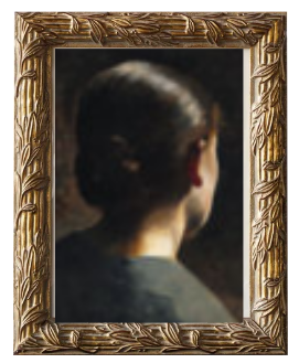 Portrait of the Artist's Sister, Framed Board Print