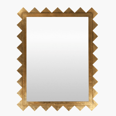 Zig Zag Gilded Mirror - OAKSTREET SHOPPE