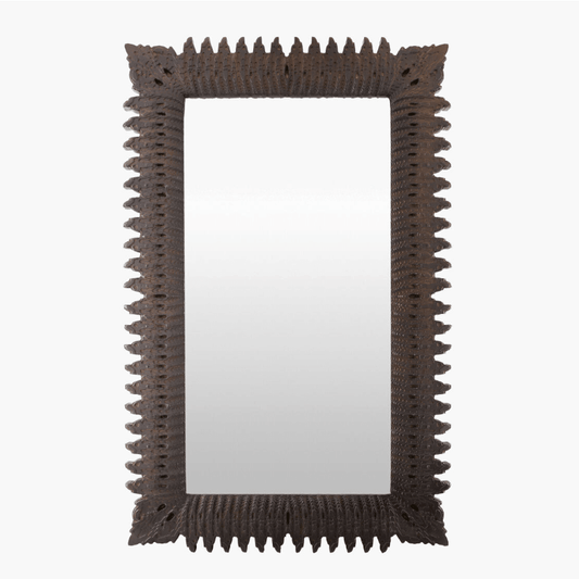 Tramp Art-esque Mirror - OAKSTREET SHOPPE