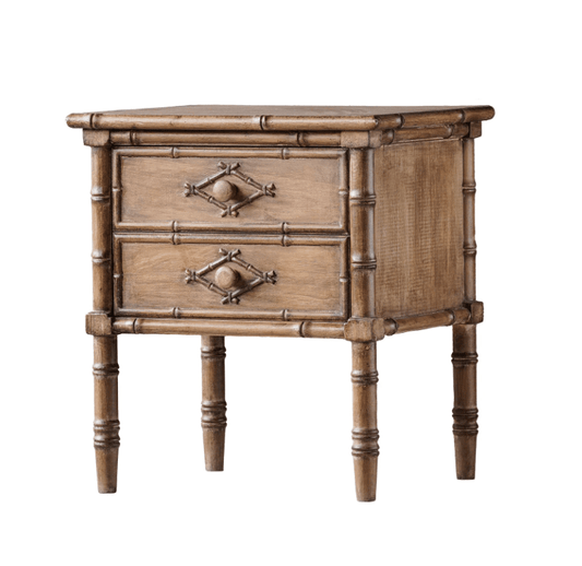 Faux Bamboo Nightstand - OAKSTREET SHOPPE