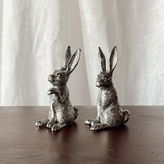 Pewter Rabbit Salt & Pepper Shakers - OAKSTREET SHOPPE