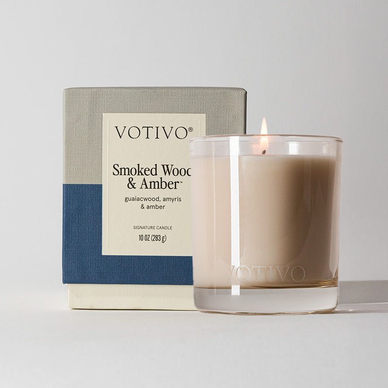 Votivo Candle, Smoked Wood & Amber - OAKSTREET SHOPPE