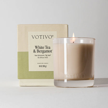 Votivo Candle, White Tea & Bergamot
