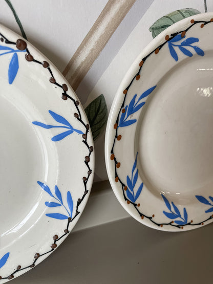 Hand-Painted Blue & White Plates