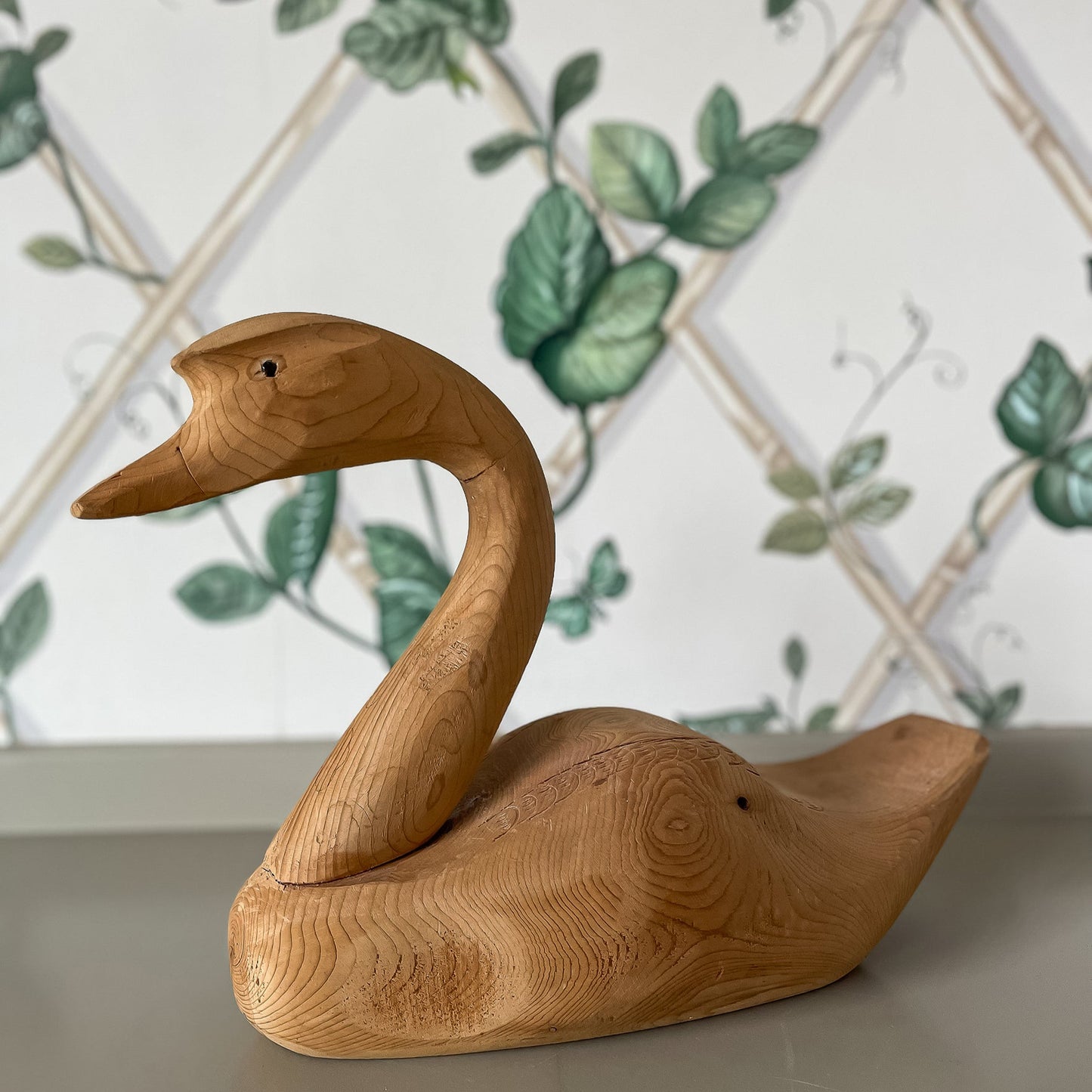 Hand-Carved Wooden Goose