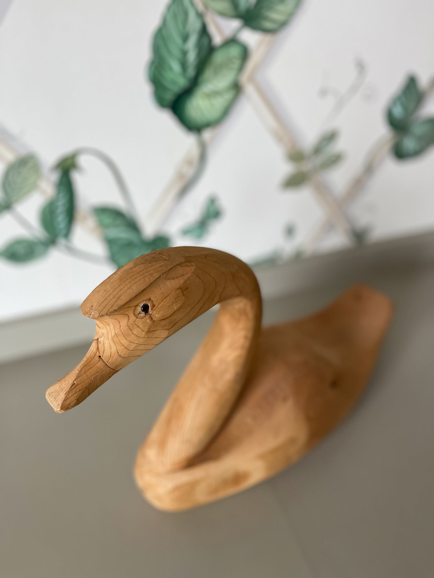 Hand-Carved Wooden Goose