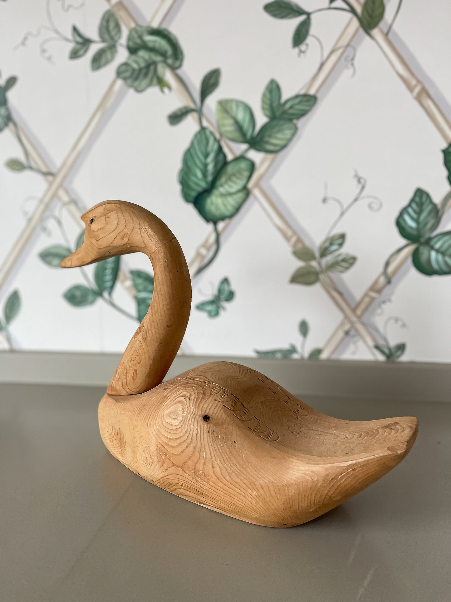 Hand-Carved Wooden Goose