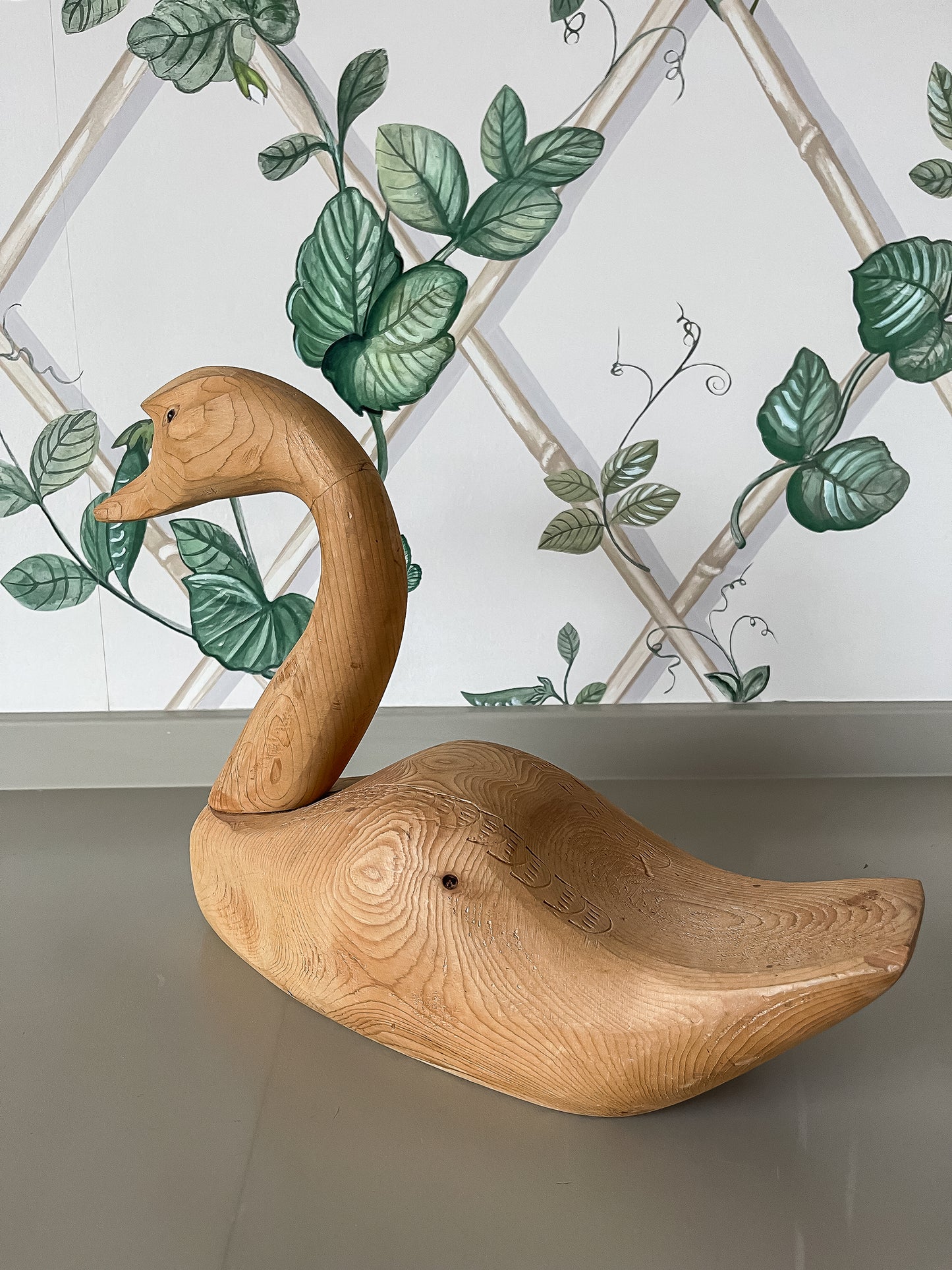 Hand-Carved Wooden Goose