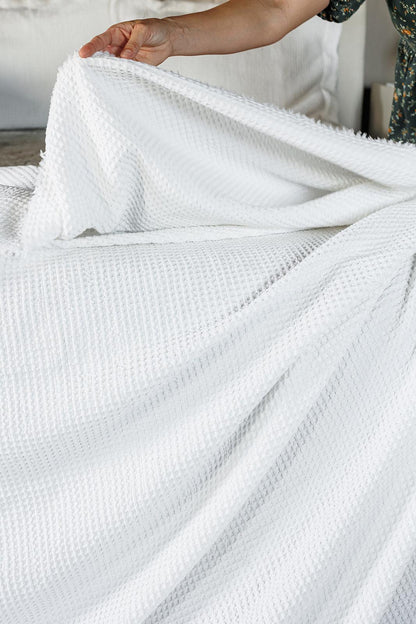 Waffle Matelasse Bedding Collection, White