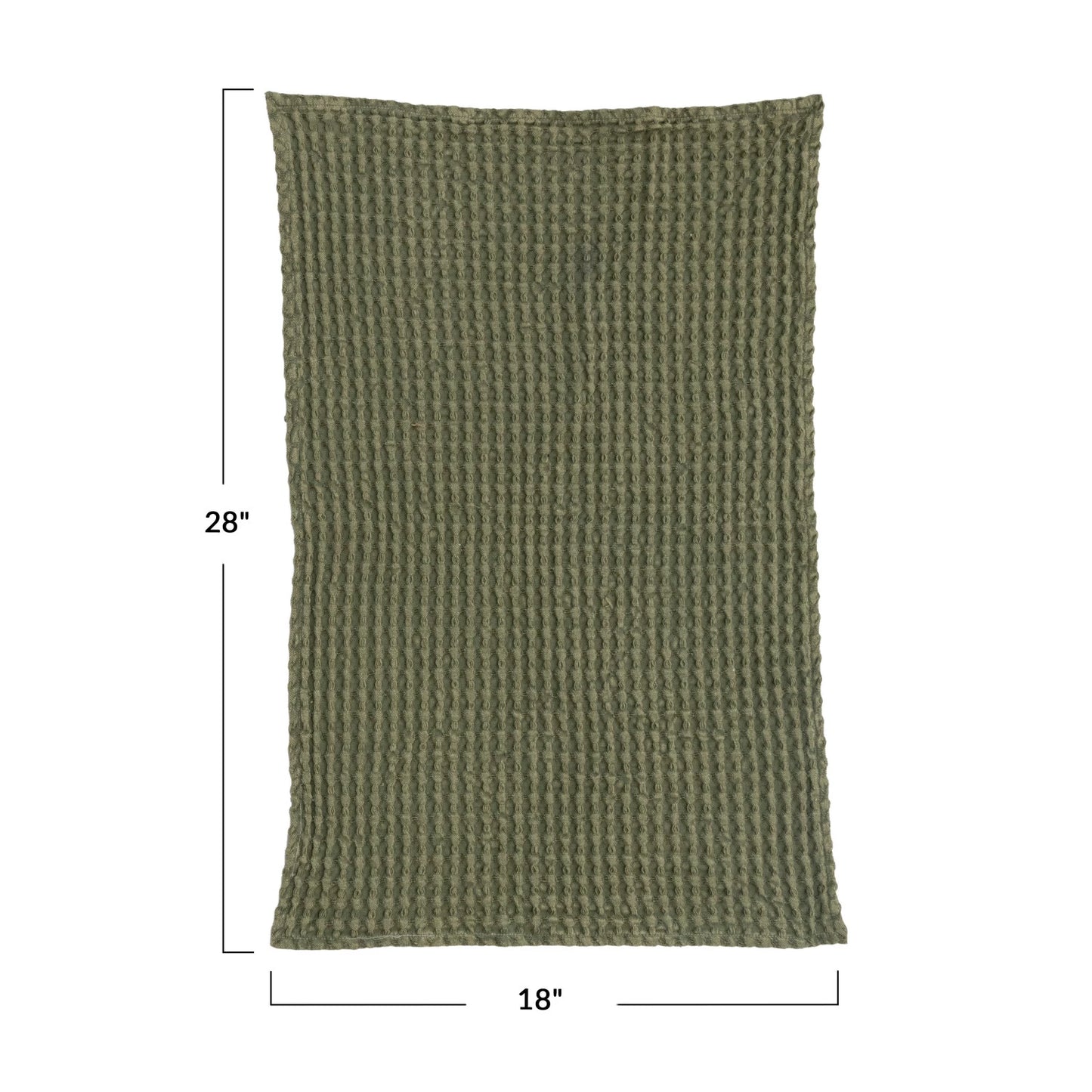 Waffle Weave Dish Towels, Green