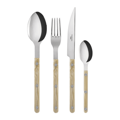 Bistrot Horn 4-Piece Flatware Set + Serving Pieces (Sabre Paris)