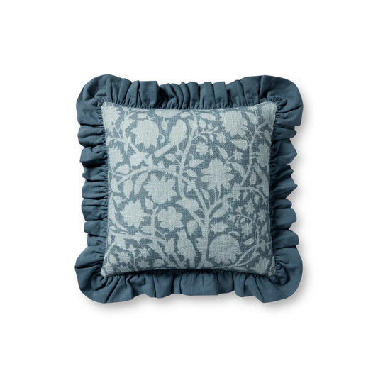 Kathleen Blue Pillow, 18"x18"