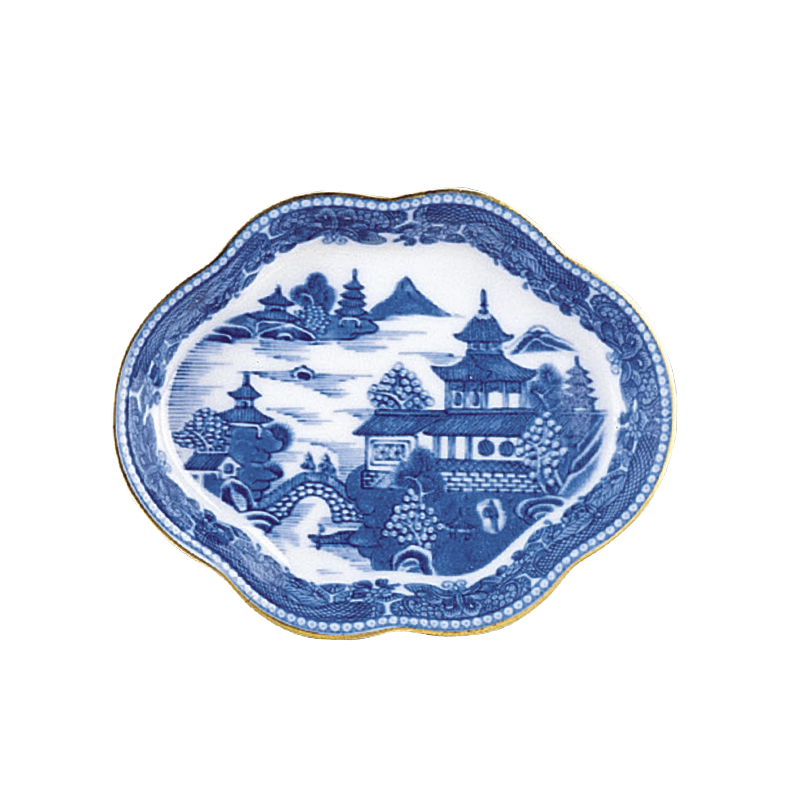 Blue Canton Serveware