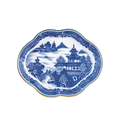 Blue Canton Serveware