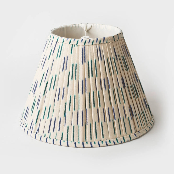 Blue Ikat Pleated Lampshade