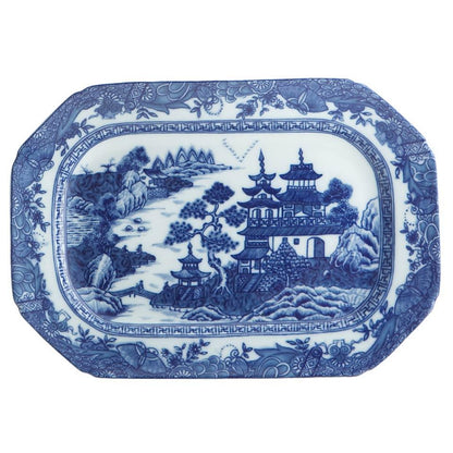 Blue Canton Serveware