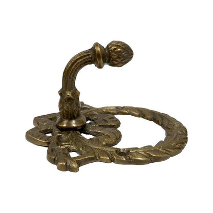 Antiqued Brass Wreath Wall Hook