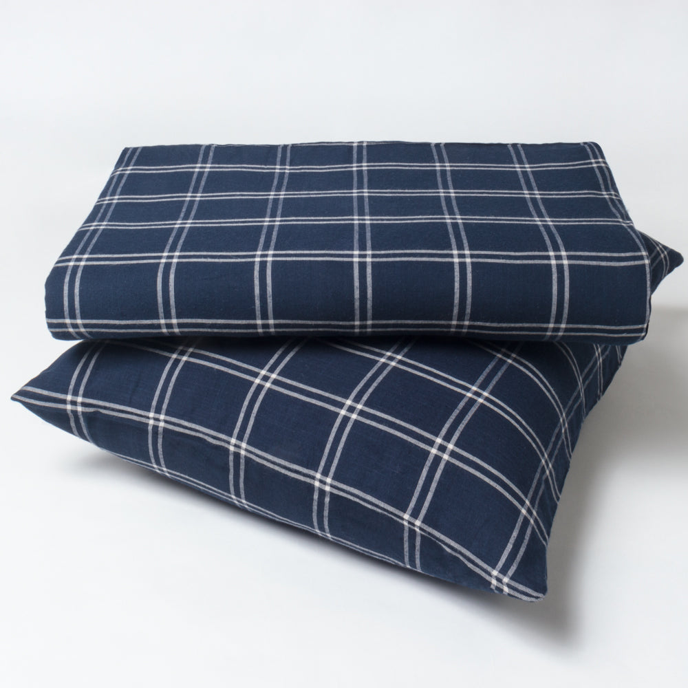 Windowpane Navy Bedding Collection