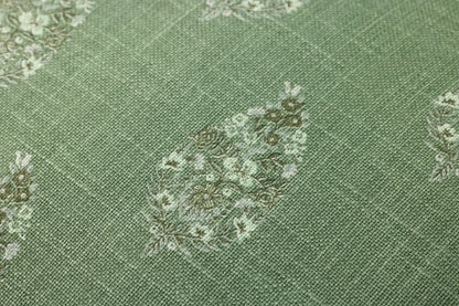 Sage Block Print Pillow, 22"x22"