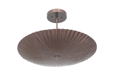 Raw Brass Ruffled Pendant