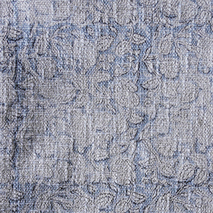 Handloom Blue Printed Throw