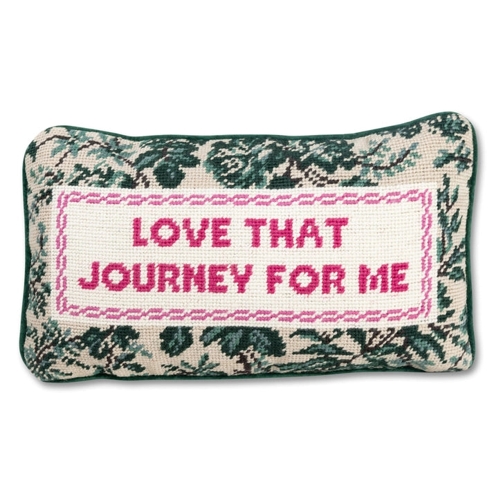 Love That Journey for Me Needlepoint Pillow