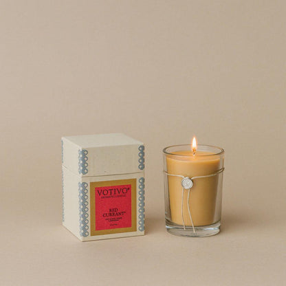 Votivo Glass Candle, Red Currant - OAKSTREET SHOPPE