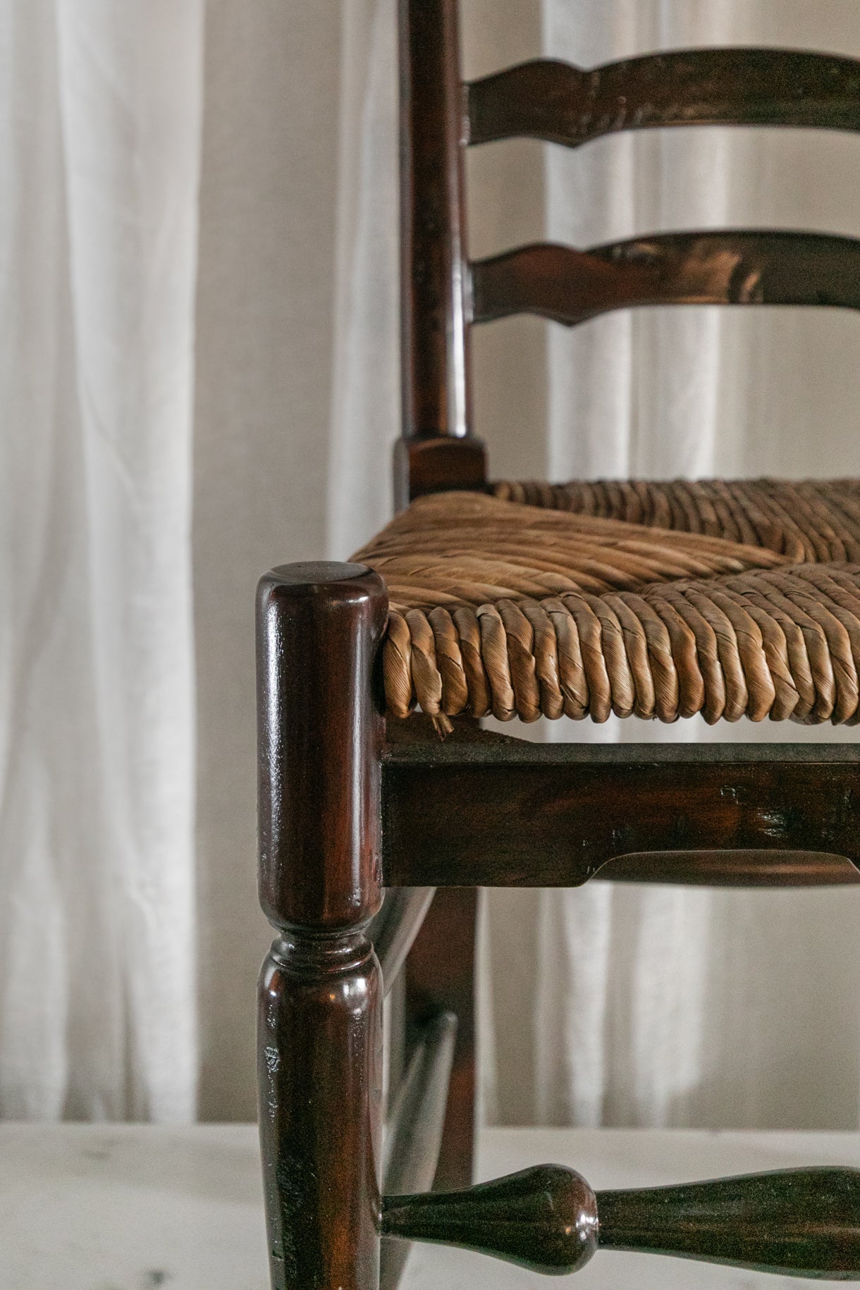 English Country Ladderback Side Chair