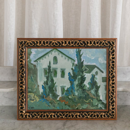 White Houses with Green Windows