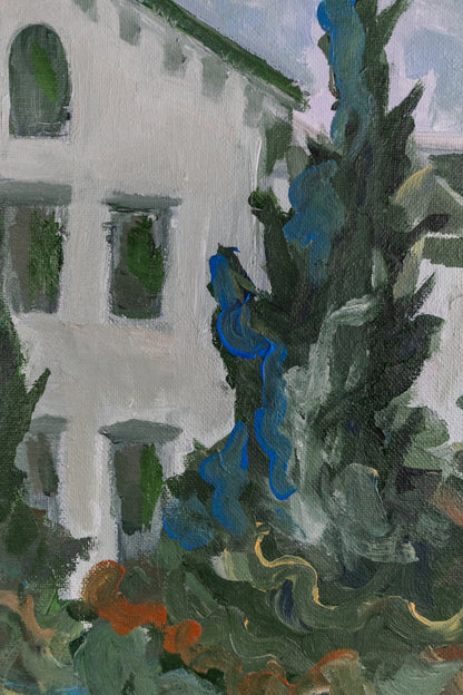 White Houses with Green Windows