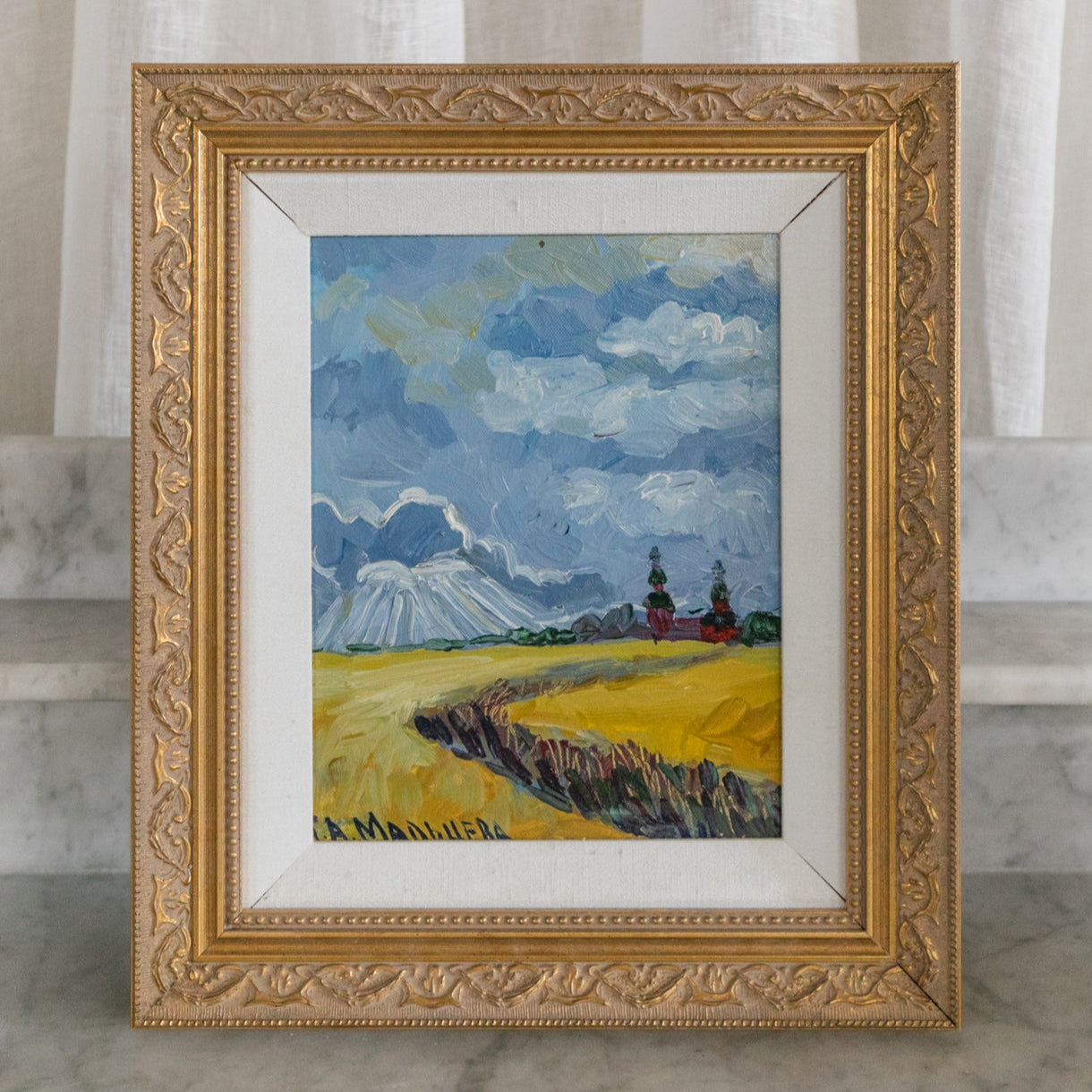 Blue Sky with Yellow Fields