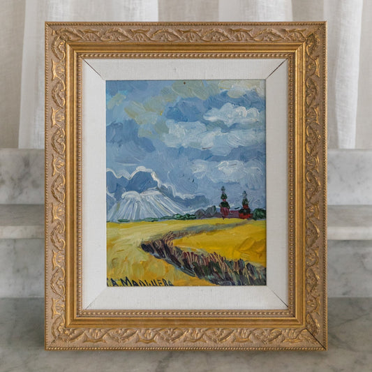 Blue Sky with Yellow Fields