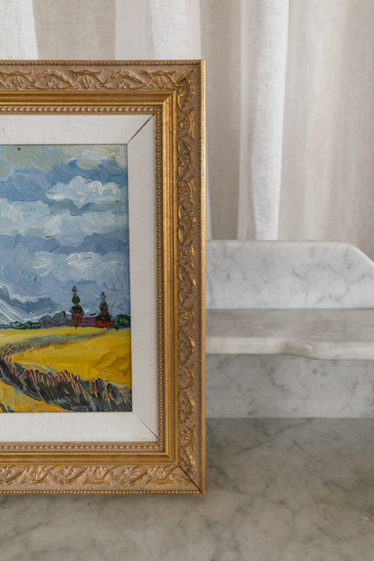 Blue Sky with Yellow Fields