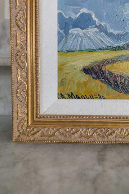 Blue Sky with Yellow Fields