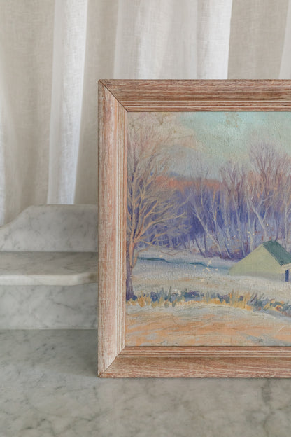 Winterscape with Green House