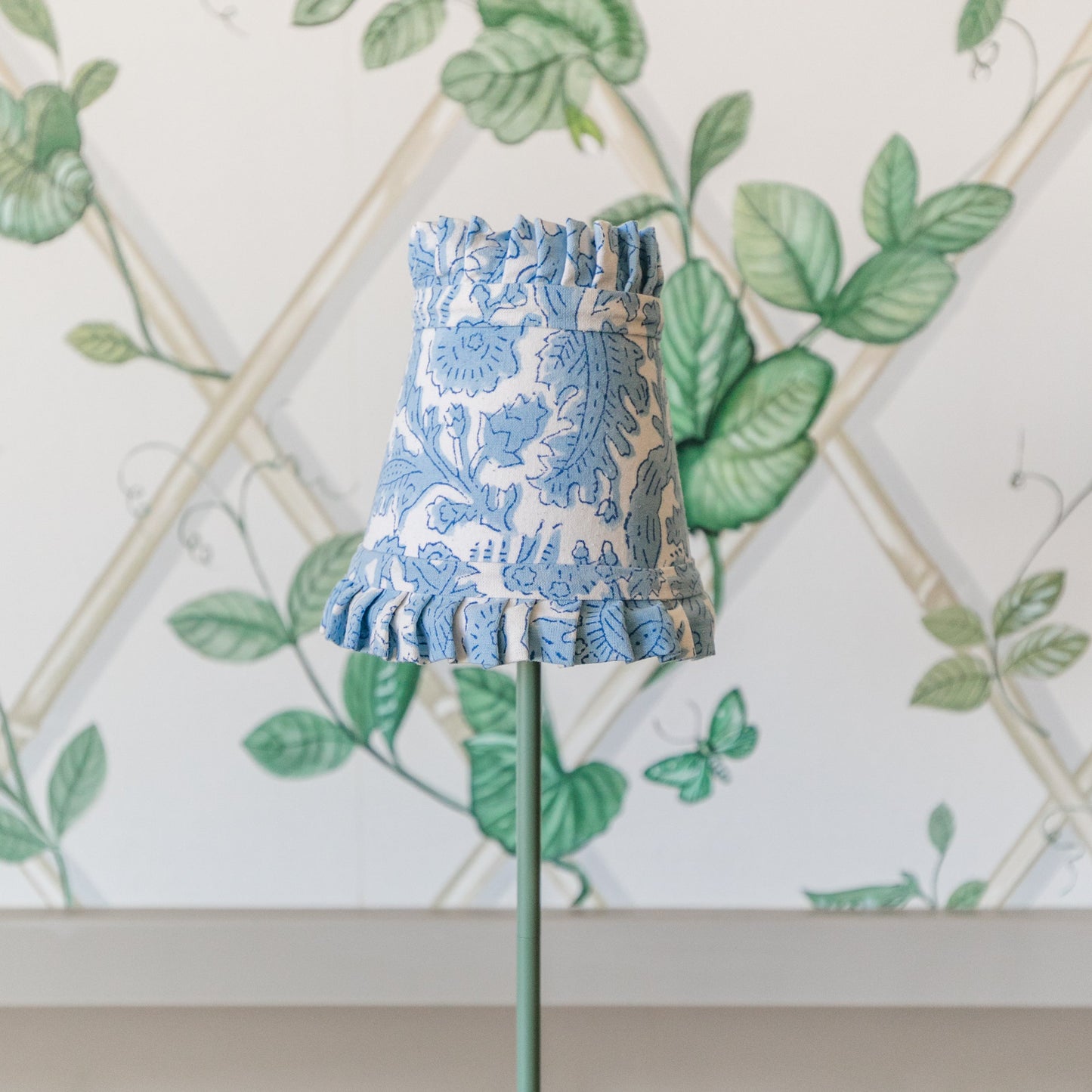 Blue Ruffle Mini Lampshade