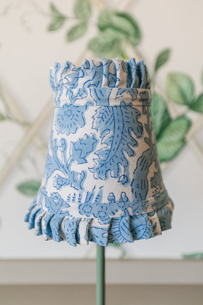 Blue Ruffle Mini Lampshade