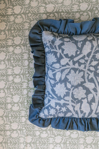 Kathleen Blue Pillow, 18"x18"